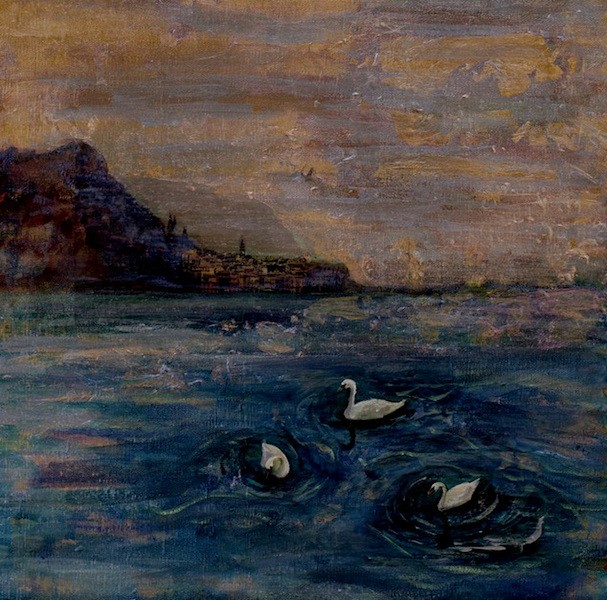 Georgia Mansur Swans on Lake Como