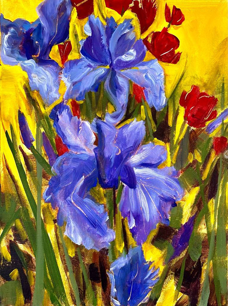 Blue Irises - Georgia Mansur