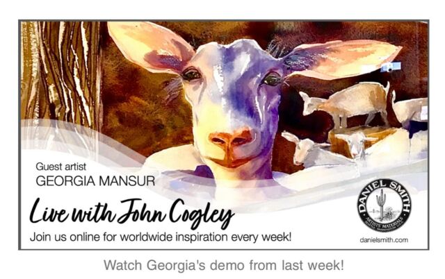 Here’s the link to watch my livestream demonstration in case you missed it: https://youtu.be/lzfZba1WMtc
 Let me know what you think! As my mentor Bob Wade always used to say “Sending you happy wishes and washes” from Australia….. #watercolour #danielsmithwatercolors #watercolor #watercolor #watercolorpainting #sharingiscaring #funstuff #letspaint #watercolourpaintingtutorial #followｍe #iteachart www.georgiamansur.com
