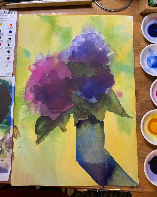 It was a fun morning demonstrating for Daniel Smith Watercolors livestream from Australia. I have been an International Ambassador for many years and it is an honour to give back whenever I can. There were so many people from all around the world watching and interacting~ so fun! Sidenote: those 3am wake ups are brutal! Thank you to Daniel Smith family for having me.