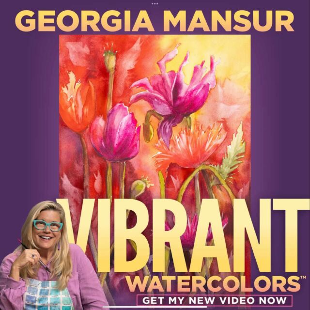 Finally I can let you know about my exciting painting video launching today! Special price for this week only until 26th Jan. Here’s the link, I hope you will have fun with this~  Let’s paint! 
https://painttube.tv/products/georgia-mansur-vibrant-watercolors
